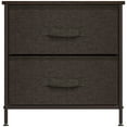 thumbnail image 3 of Sorbus 2 Drawer Nightstand, Brown, Portable, Lightweight, Easy Assembly, Dresser, 3 of 9