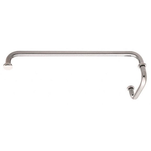 CRL SDP6TB24CH Polished Chrome 24" Towel Bar With 6" Pull Handle Combination Set