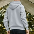 thumbnail image 4 of YLSDY Fashion Hoodies for Men Big and Tall Long Sleeve Hooded Sweatshirt Outdoor Casual Loose Fit Pullover 2025 Trendy Fall Outfits Gray XXL, 4 of 5