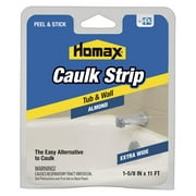 Homax Caulk Strip, Tub & Wall, Almond Color, 1 5/8 inches x 11 feet, Extra Wide
