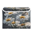 thumbnail image 2 of BZSMCE Storage Bin Cube Organizer Basket with Flip-Top Lid Daisy Serenade Printed, 2 of 7