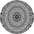 thumbnail image 1 of Ahgly Company Machine Washable Indoor Round Transitional Carbon Gray Area Rugs, 3' Round, 1 of 7