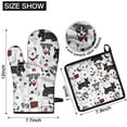 thumbnail image 6 of Scribble Dogs Kitchen Oven Mitt and Pot Holder Sets 2 Pcs for Baking, Cooking and Grilling, Heat Resistant Up To 392 °F, 6 of 7
