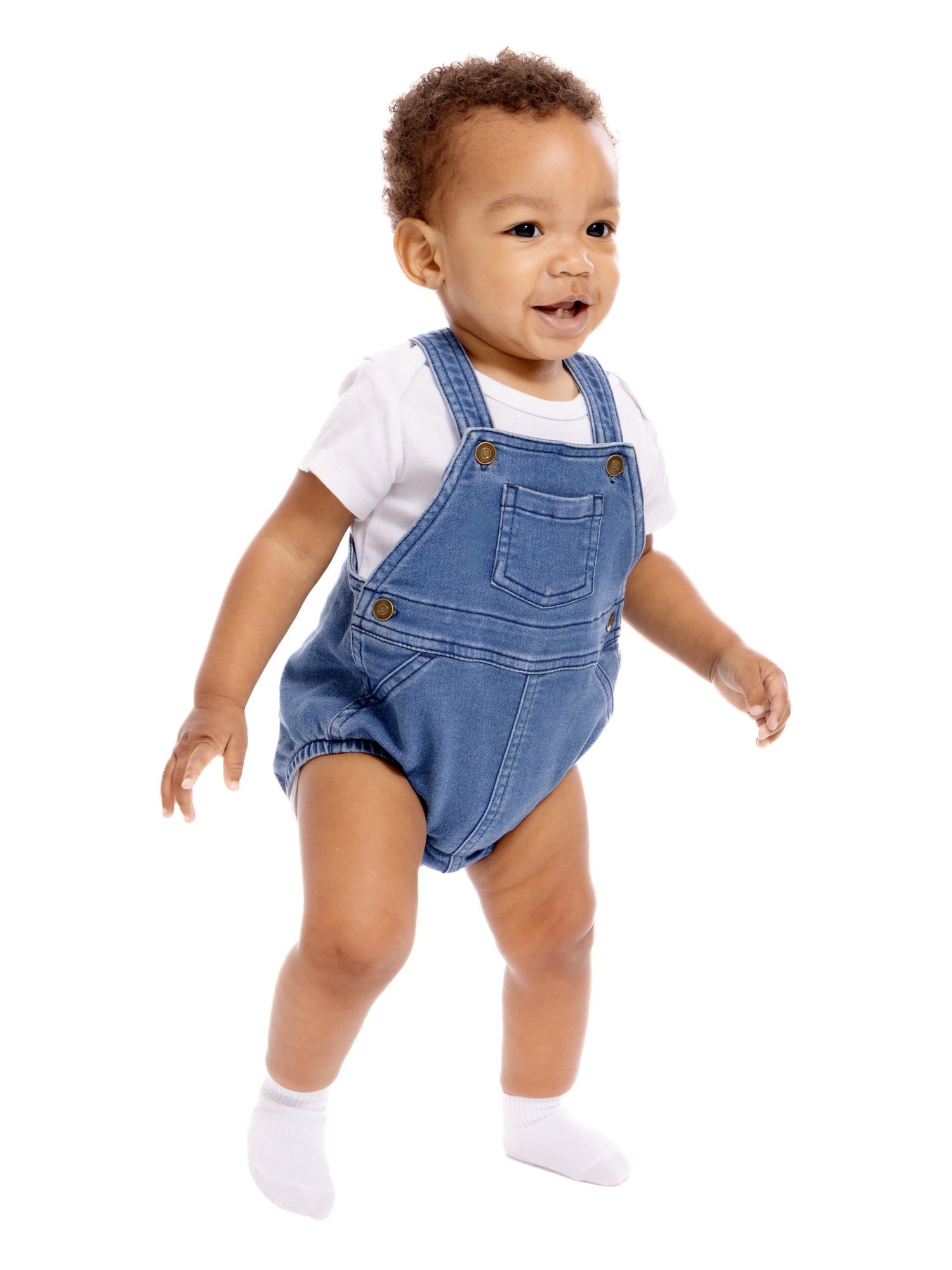 Wonder Nation Baby Boys Sleeveless Overall Romper, Sizes 0/3M-24M