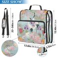 thumbnail image 2 of FORMRS Zipper Binder with Shoulder Strap 2-inch Ring 500 Sheet Capacity File Bag, Green Floral Cranes Pattern, 2 of 5