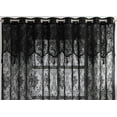 thumbnail image 2 of WARM HOME DESIGNS Semi Sheer 102" x 84" Lace Curtains for Patio Doors with Attached Valance & Tassels. LUN PATIO 84 BLACK, 2 of 4