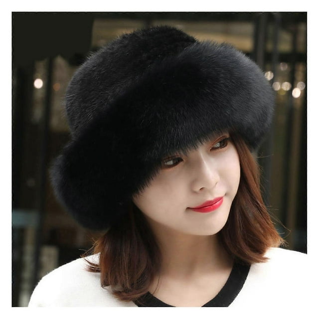 Winter Hats Women's New Haphazard Fashion Ear Warm Imitation Mink Fur Thickening Hats