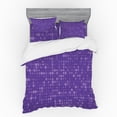 thumbnail image 2 of Abstract Duvet Cover Set, Geometrical Squares Composition Funky Style Modern Pattern, Bedding Set with Shams and Fitted Sheet, 3 Sizes, by Ambesonne, 2 of 3