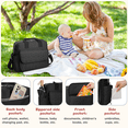 thumbnail image 5 of Diaper Bag Tote, Large Capacity Baby Diaper Bag with 3 Insulated Pockets, Lightweight Travel Diaper Tote for Mom Dad, Double-Layer Work Bag for Breastfeeding Mom, Shoulder Mommy Bag(Black), 5 of 7