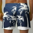 thumbnail image 4 of Xysaqa Men's Swim Trunks Big & Tall Tropical Print Hawaiian Beach Shorts Swimsuits Mens Boardshort Bathing Suit Elastic Waist Drawstring Swim Shorts with Pockets 3X 4X 5X Summer Savings, 4 of 6