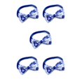 thumbnail image 1 of Methold Collar de perro, pajaritas, correa ajustable, adorables correas para mascotas, accesorios, suministros de decoración para fiesta de cachorros, flor azul 5piezas Methold CBP256307, 1 of 5