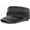 Black, variant on Denim Cadet Army Cap Washed Military Corps Hat Flat Top Cap for Women Men