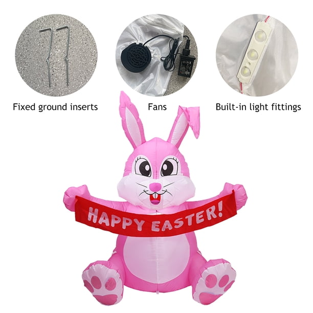 Cestas De Conejo De Pascua Paquete de 5 bolsas de Pascua con orejas bolsas de caza de conejo decoraciones de fiesta para niños Sywqhk Libre de BPA