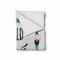thumbnail image 2 of Tribal Soft Flannel Fleece Throw Blanket, Abstract Geometrical Frame Wild and Free Words Boho Style Art Print, Cozy Plush for Indoor and Outdoor Use, 70" x 90", Coconut Black Turquoise, by Ambesonne, 2 of 6