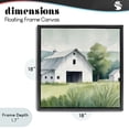 thumbnail image 4 of Stupell Industries Rustic Lodge Farm Home White Barn Black Floating Frame Canvas Art, 18 x 18, by Kim Allen, 4 of 8