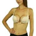 thumbnail image 3 of ToBeInStyle Women's U-Shape Plunge Demi Bra Push-Up Insert Pockets & Underwire, 3 of 4