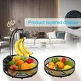 thumbnail image 4 of CMGB 2-Tier Countertop Metal Fruit Basket with Banana Hanger, Kitchen, Black, 4 of 10