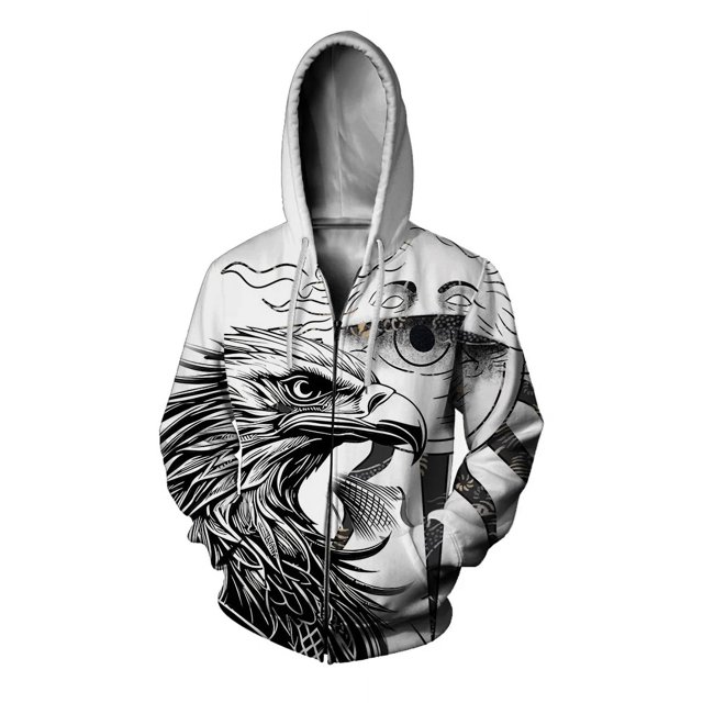Novedades en sudaderas Sudadera con capucha personalizada con estampado de águila para hombre Sudadera moderna y versátil Sudaderas con capucha cómodas y elegantes