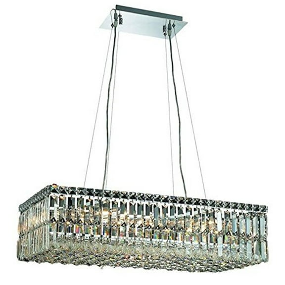 2034 Maxime Collection Hanging Fixture L28in W14in H7.5in Lt:16 Chrome Finish (Royal Cut Crystals)
