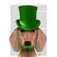 thumbnail image 3 of Fab Funky 20x24 Black Modern Framed Museum Art Print Titled - Dachshund With Green Top Hat and Moustache, 3 of 5