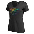 thumbnail image 2 of Women's Black San Antonio Spurs Team Pride Wordmark V-Neck T-Shirt, 2 of 3