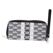 Michael Kors Women's Jet Set Travel Large Continental Jacquard Wallet MK Black Multi