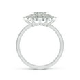 thumbnail image 2 of ANGARA Natural Diamond Cocktail Ring with Scalloped Halo in 14K White Gold for Women (Size-3.25mm| Color-K| Clarity-I3) | April Birthstone, Anniversary, Jewelry Gift for Women | Natural Diamond Ring, 2 of 9