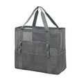 thumbnail image 3 of Oversized Mesh Beach Tote Bag with Pockets Extra Large Waterproof Zippered Family Swim Bag for Pool Toys, Lightweight Foldable Sandproof Vacation Essential for Travel, Cruise Beach Accessories, 3 of 4