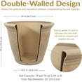thumbnail image 6 of 24-Inch Anjelica Large Plastic Pot for Plants - Outdoor Double-Walled Large Plastic Planter with Drillable Drainage Holes - Beige, 6 of 9