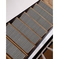 thumbnail image 3 of Simple White Striped Stair Treads Non Slip for Steps Black Stripe Vintage Linen Texture 4 Pcs Reusable Adhesive Stair Runner Mats for Dogs Elders Carpet Treads Rugs for Staircase 8x30 In, 3 of 7