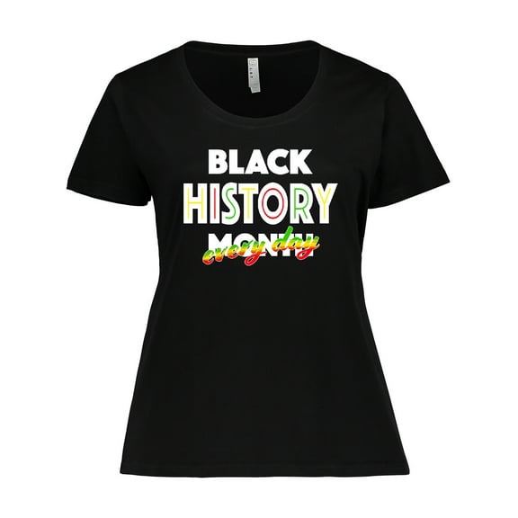Inktastic Black History Month Every Day Women's Plus Size T-Shirt