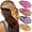 Cashew-flower(hot Pink/Navy/Orange/Yellow), variant on 27” Women Solid Color Square Headscarf Satin Silk Head Scarf Lightweight Cozy Bandana for Sleeping
