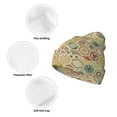 thumbnail image 3 of Lsque Retro Geometry Pattern Knitted Beanie, Unisex Winter Hat, Knit Hat Winter Beanies Thick Fisherman Beanies Cuffed Plain Skull Caps, 3 of 6