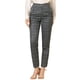 thumbnail image 1 of Pantalones A Cuadros De Tartán Vintage Para Mujer Pantalones Largos Rectos De Cintura Elástica Gris L, 1 of 6
