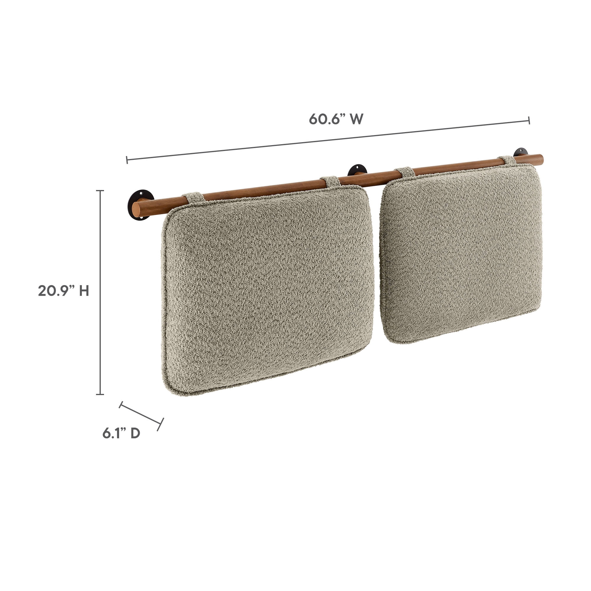 Anela Queen Headboard in Oatmeal Walnut