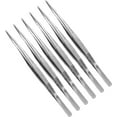 thumbnail image 1 of SHIQI-5 Pack Stainless Steel Tweezers, Medical First Aid Serrated Forceps, 1 of 4