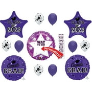 Personalized Class of 2023 Purple Graduation Way To Go Party Balloons Decorations