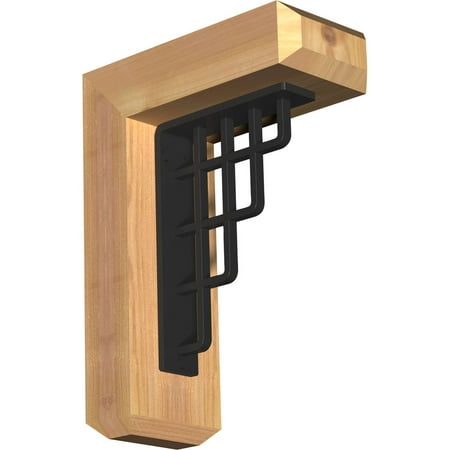

3 1/2 W x 9 1/2 D x 12 H Diane Craftsman Ironcrest Smooth Bracket Western Red Cedar (1 1/2 W x 5 1/2 D x 8 H Iron Bracket)