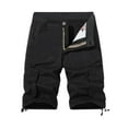 thumbnail image 2 of UVEASISHA Ripstop Cargo Shorts for Men Relaxed Fit Outdoor Short Pants Tactical Work Shorts with Pockets B-Black L, 2 of 3