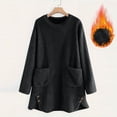 thumbnail image 2 of Winter Sweatshirt for Women Fleece Fuzzy Comfort Pullover for anxiety Long Sleeve Shirts Oversized Warm Sweater, 2 of 6