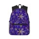 thumbnail image 1 of Disketp blue purple Snowflake Mochila Ligera Clásica con Múltiples Bolsillos, Mochila Casual para Hombre y Mujer, Ideal para Escuela, Trabajo y Viajes, 1 of 6