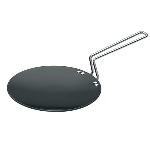 Futura Hard Anodised Concave Tava Griddle with Steel Handle