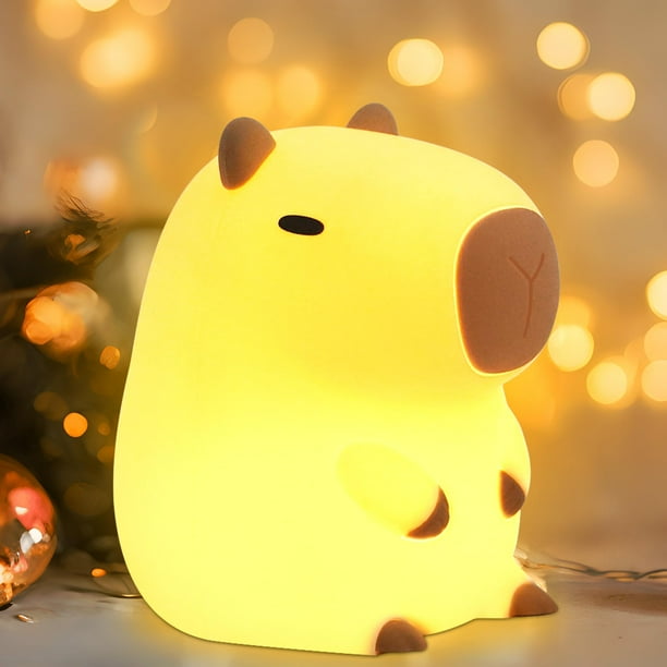 Luz nocturna Okayera Cute Capibara de silicona LED recargable