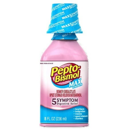 Pepto-Bismol Max Strength Liquid 8 oz (Pack of 2)