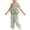 D Green, variant on Bovxnpu Girls Summer Clothing Sets Striped Sleeveless V-neck Kids Breathable Casual Top and Pants Outfit Set