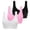 Pink, variant on Gymayou 3 Pack Womens Sports Bra Wireless No Underwire Comfortable Low Impact Workout Bra Breathable Stretch Support Bralette Black 2XL