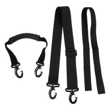 Phenofice 3 Pcs Ski Fastening Straps Nylon Black Snowboarding Supplies
