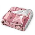 UltraSoft Micro Fleece Blanket,Christmas Cute Pink Castle Fairytale