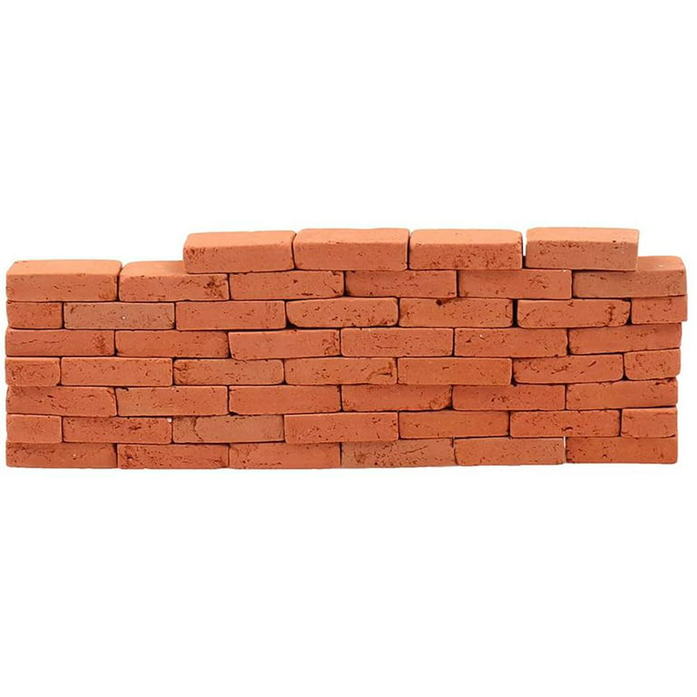  Civaner 1/35 Scale 200 PCS Mini Bricks Tiny Bricks for  Landscaping Red Miniature Bricks Model Brick Wall Small Bricks for Crafts  Realistic Fake Bricks Mini Blocks for Dollhouse Garden (200+-10Pcs 