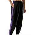 thumbnail image 2 of Bamboohart Men‘S Fashion Tear Away Pants Loose Fit Basketball Pants High Split Snap Button Sweatpants 9pcs, 2 of 7